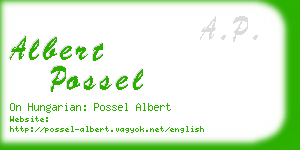 albert possel business card